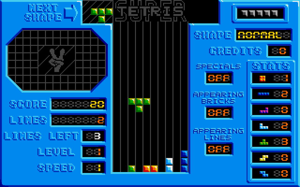 Super Tetris atari screenshot